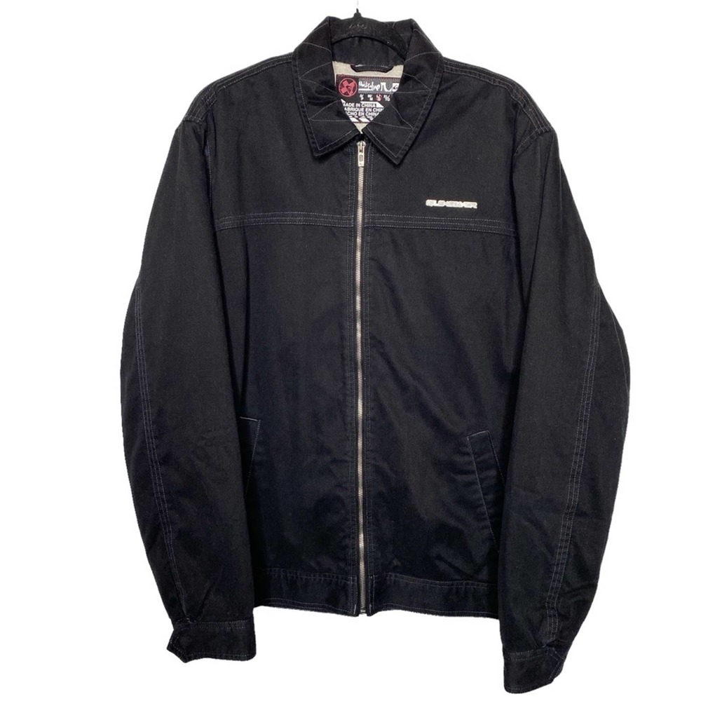 COPY - Quiksilver Sherpa Lined Billy Jacket Mens Small Black Full Zip Pockets N…